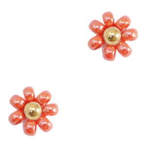 Perles Miyuki fleur 8mm Orange-dor&eacute;