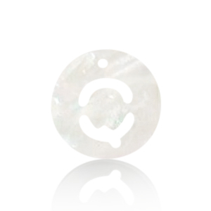 Pendentifs coquillage specials lettre Q Blanc (couleur naturelle)
