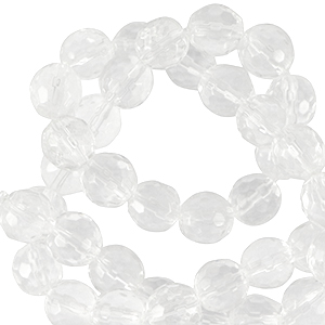 Pierres naturelles 6mm facett&eacute;es Transparent