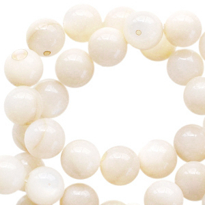 Perles coquillage rond 3mm Beige 