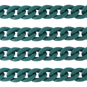 Cha&icirc;ne acrylique 18mm mat Bleu p&eacute;trole