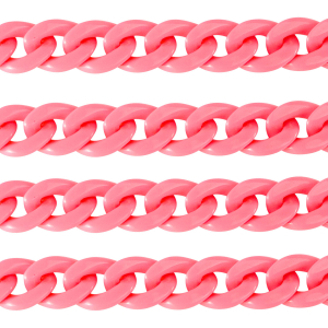 Cha&icirc;ne acrylique 18mm brillante Rose hot