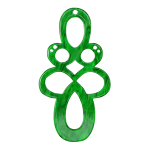 Pendentifs en r&eacute;sine baroque Vert &eacute;meraude