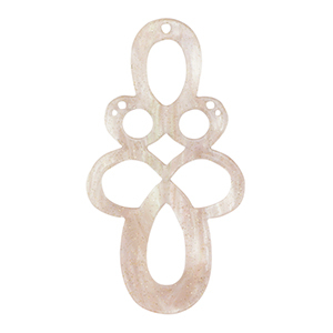 Pendentifs en r&eacute;sine baroque paillet&eacute; Rose hortensia