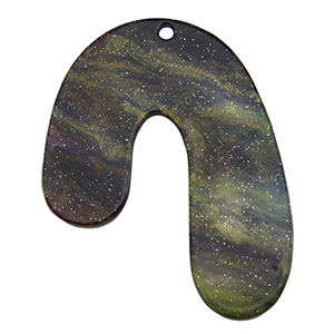 Pendentifs en r&eacute;sine organique paillet&eacute; Multicolore galaxy