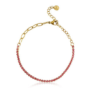 Bracelets en acier Inox Dor&eacute;-rose