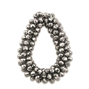 Pendentifs facett&eacute;es goutte Argent&eacute;