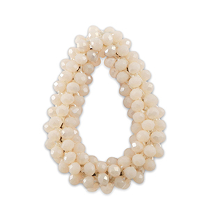 Pendentifs facett&eacute;es goutte Rose nude