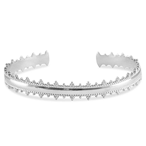 Bracelets en acier Inox jonc Argent&eacute;