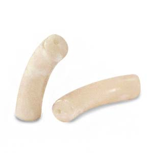 Perles acryliques tube Caramel beige marbr&eacute;