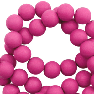 Perles acryliques 4 mm mat Rose fuchsia