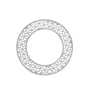 Breloques en acier Inox boh&egrave;mes 31mm Argent&eacute;