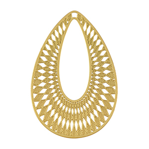 Breloques en acier Inox boh&egrave;mes goutte Dor&eacute;