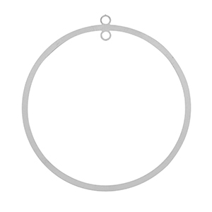 Breloques en acier Inox 52mm Argent&eacute;