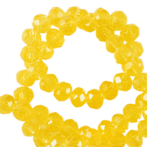 Perles &agrave; facettes 3x2mm disque Heishi Jaune freesia