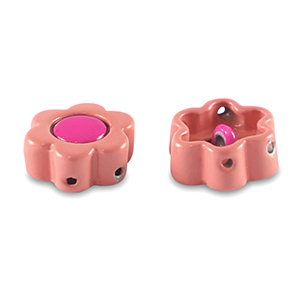 Perles tile fleur Rose lantana-rose magenta