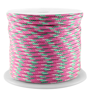 Cordelette 2mm Rose-vert-blanc