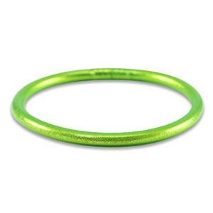 Bracelet jonc type bouddhiste 5mm taille M Vert lime