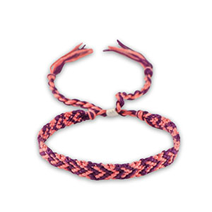 Bracelets tendance Violet raisin-rose corail