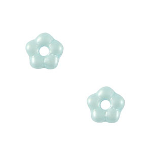 Perles tch&egrave;ques fleur 5mm Bleu clair