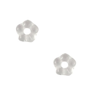 Perles tch&egrave;ques fleur 5mm Cristal