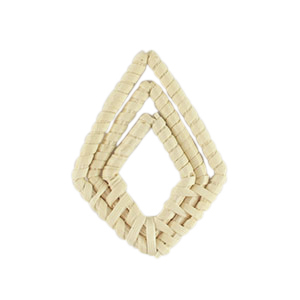 Pendentifs en rotin losange Blanc natural