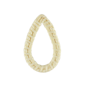 Pendentifs en rotin goutte Blanc natural