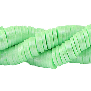 Perles Katsuki Heishi 6mm Vert cendre-pearl shine coating