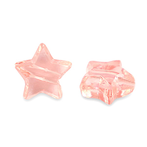 Perles acryliques &eacute;toile Transparent rose saumon