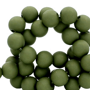 Perles acryliques 6 mm Vert sombre