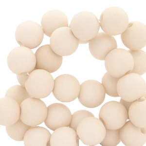 Perles acryliques 6 mm Beige cr&egrave;me