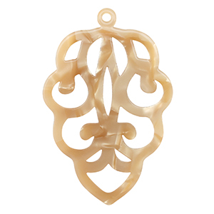 Pendentifs en r&eacute;sine Marron sable