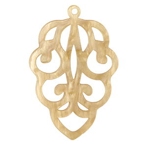 Pendentifs en r&eacute;sine Beige sable