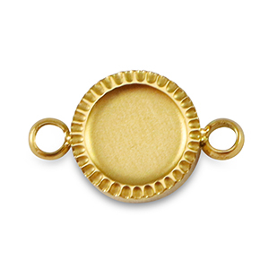 Pierre de Naissance breloque avec serti pour flatback SS16 en acier Inox Dor&eacute;