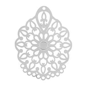 Breloques en acier Inox boh&egrave;mes Argent&eacute;