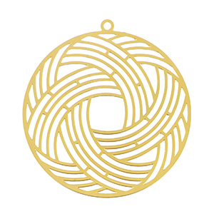 Breloques en acier Inox boh&egrave;mes 45mm Dor&eacute;