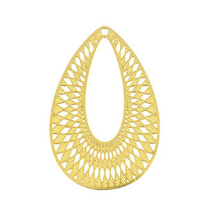 Breloques en acier Inox boh&egrave;mes goutte Dor&eacute;