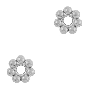 Perles en acier Inox spacer anneau Bali 6mm Argent&eacute;