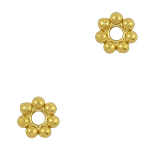 Perles en acier Inox spacer anneau Bali 5mm Dor&eacute;
