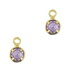 Pendentifs en verre Crystal Glass Violet fonc&eacute;-dor&eacute;