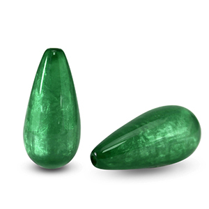 Perles Polaris Elements en forme de goutte Polmo Agate vert
