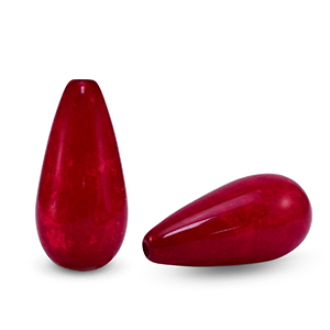 Perles Polaris Elements en forme de goutte Polmo Rouge cramoisi