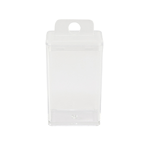 Plateau de rangement pour bijoux tube rectangle transparent