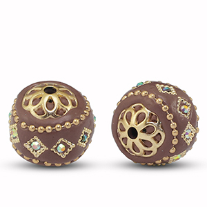 Perles boh&egrave;mes Violet-dor&eacute;