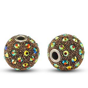 Perles boh&egrave;mes Violet fonc&eacute;-strass