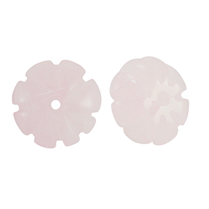 Pierres naturelles perles Quartz Laiteuverre  fleur Rose clair