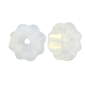 Pierres naturelles perles agate fleur Transparent blanc nacr&eacute;