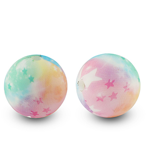 Perles en silicone 15mm &eacute;toile Multicolore