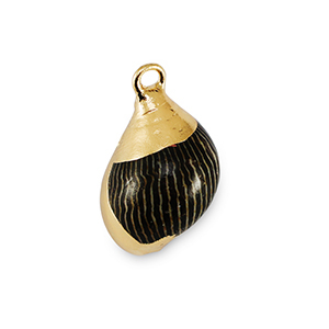Pendentifs coquillage specials Anthracite-dor&eacute;
