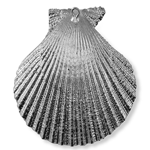 Pendentifs coquillage specials Coquille Saint-Jacques Argent&eacute;